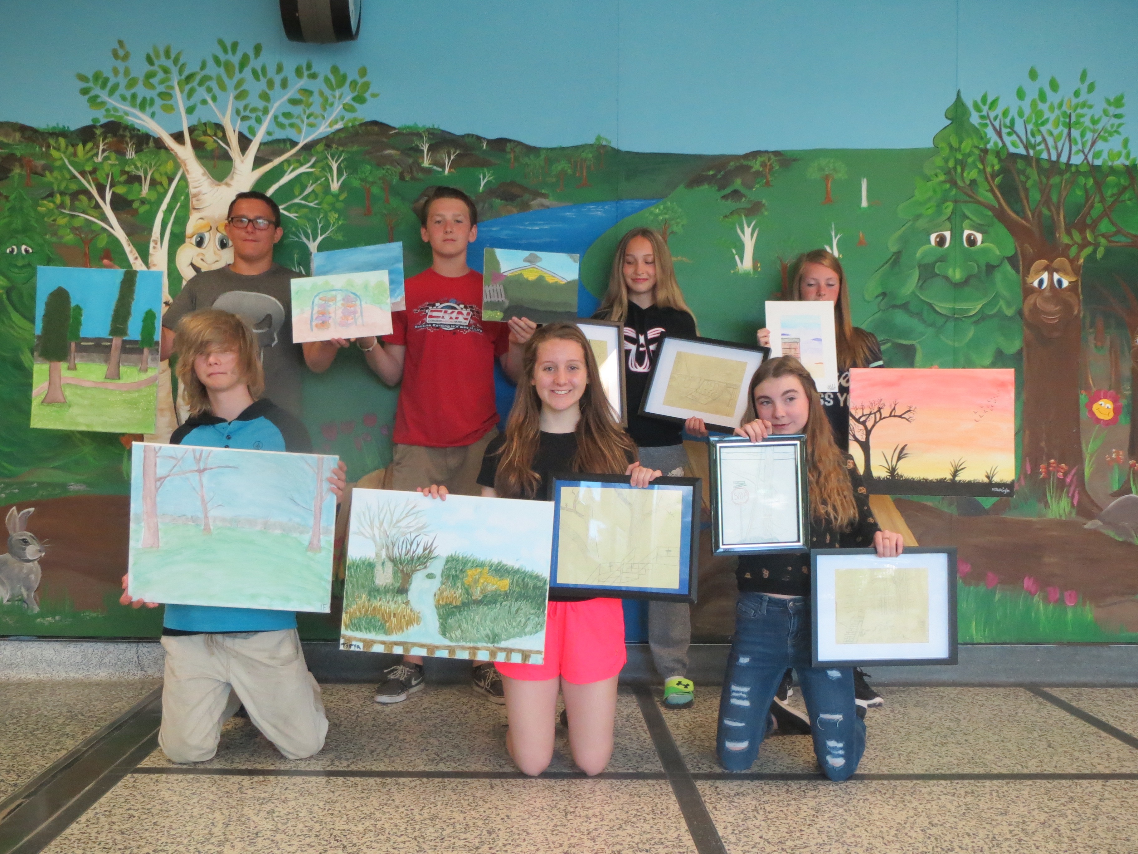 Northeastern Elementary School auctions student artwork for Fort