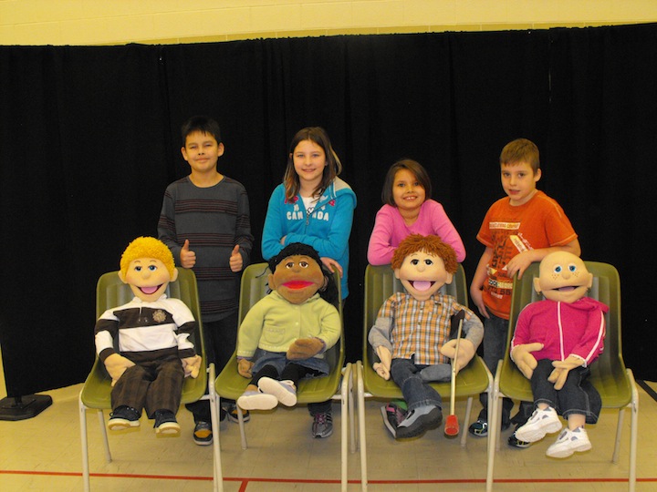 Photo Students learn character traits through Camp Quality puppet