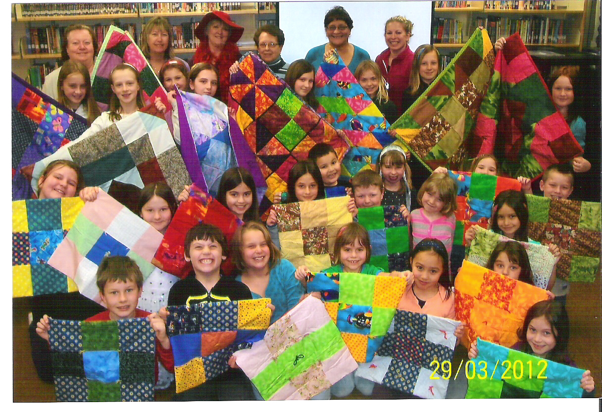 Creative Quilting at Central Manitoulin Public School Rainbow