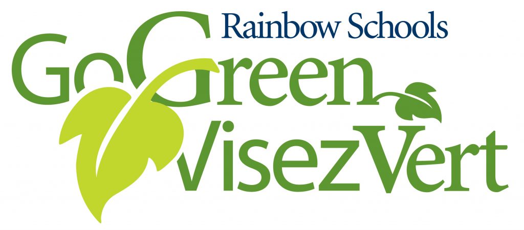 Rainbow Schools Go Green Visez Vert logo