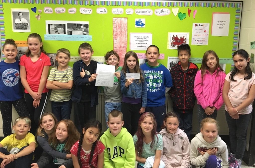 A group of grade 3 students from Copper Cliff Public School.