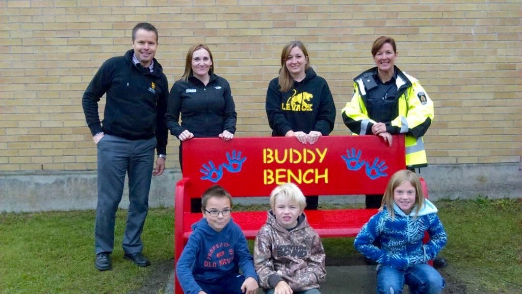 Buddy Bench unveiling at Levack Public School