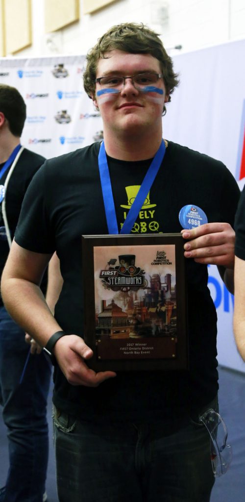 A student with an award