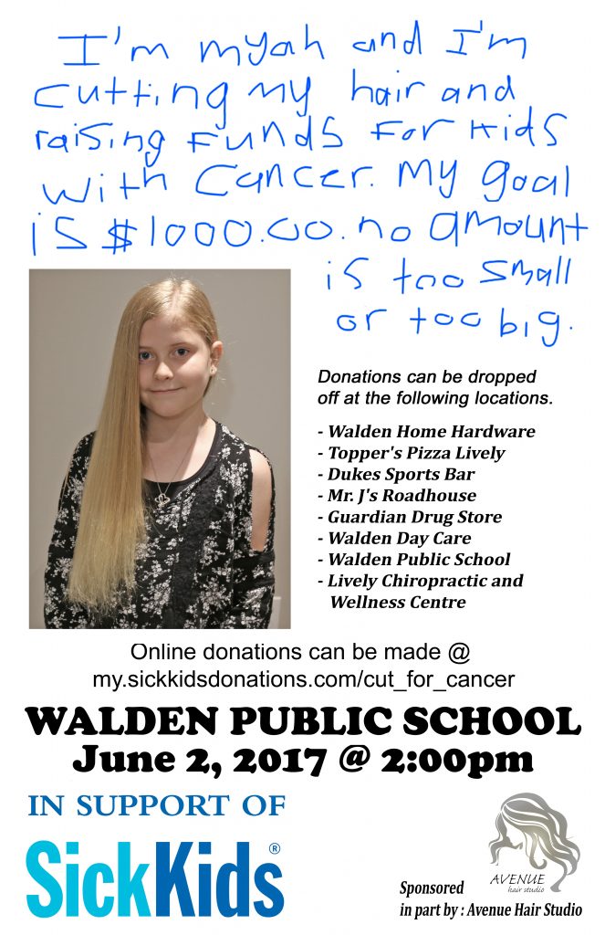 Walden Public School Student To Cut Hair In Support Of Sick Kids