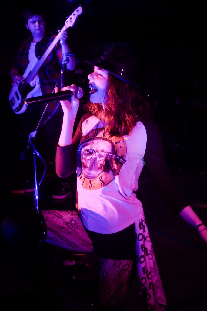 An image of a student singing