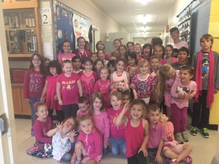 An image of students wearing pink