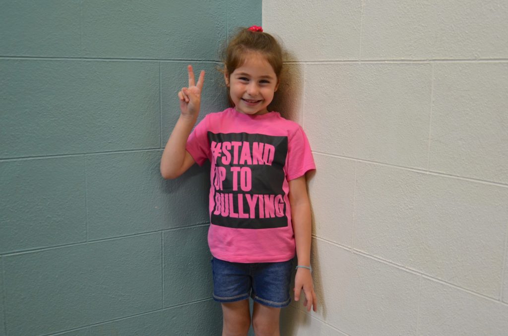 Students wearing pink