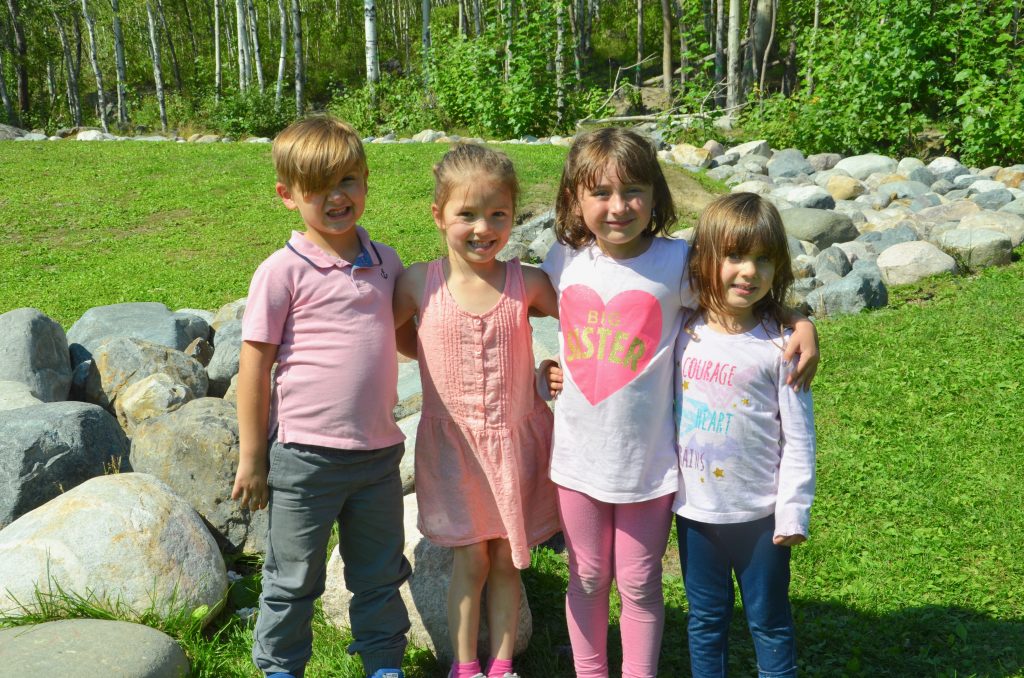 Students wearing pink