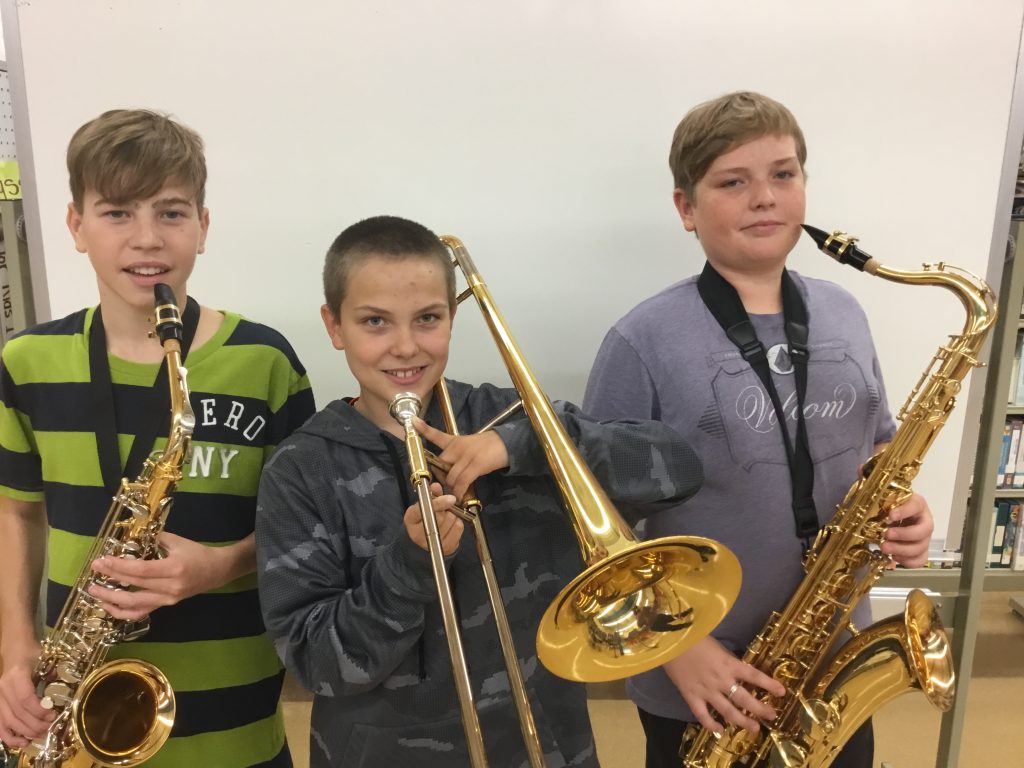 Students with instruments