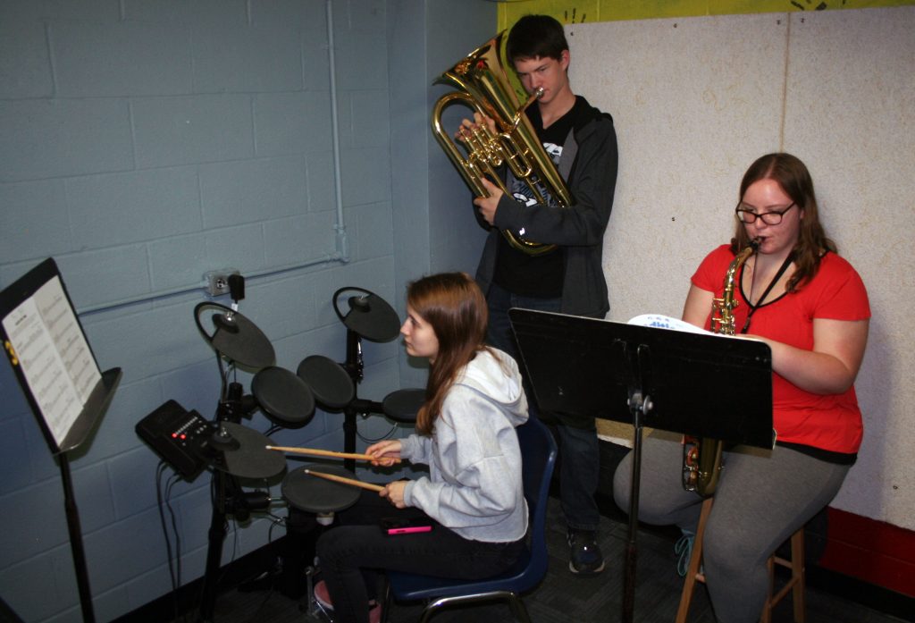 Students with instruments