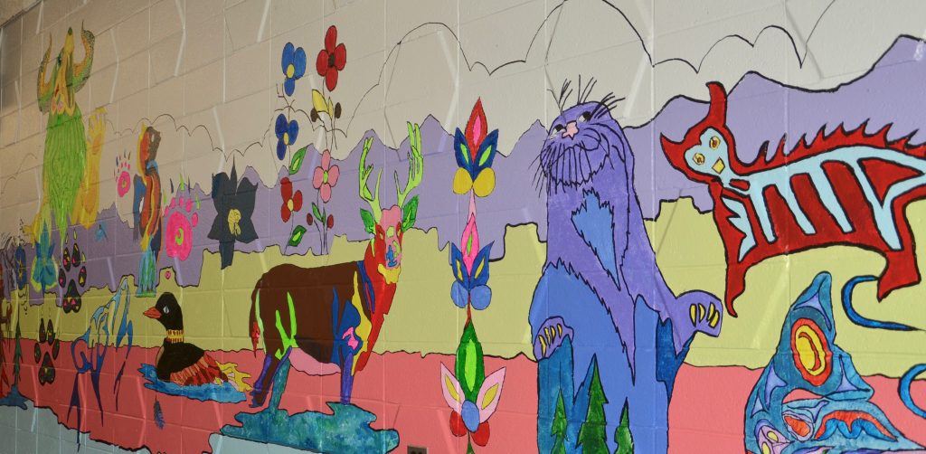 Confederation students paint Indigenous mural with local artist Michael